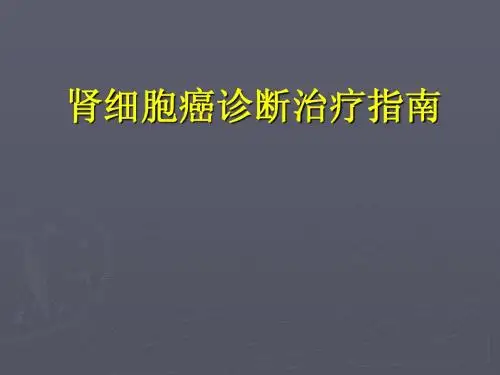 22095_肾细胞癌诊断治疗指南ppt