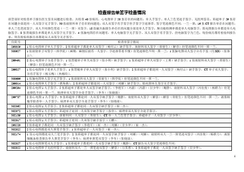 检查单检查情况