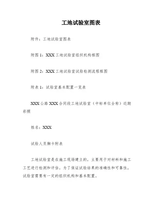 工地试验室图表