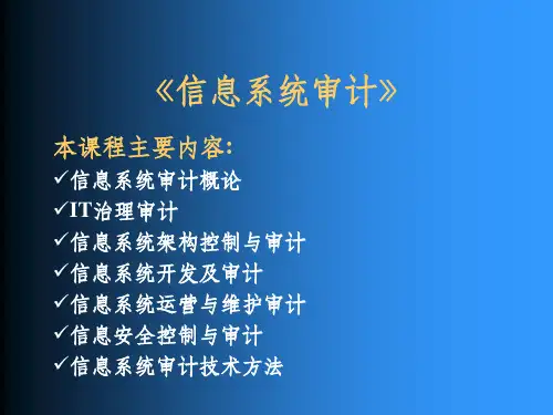 信息系统审计ppt课件
