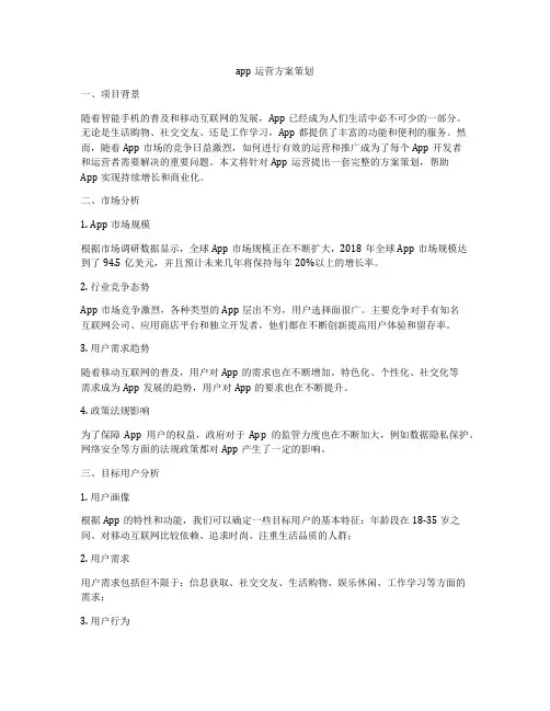 app运营方案策划