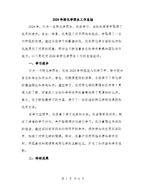 2024年转化学困生工作总结（2篇）