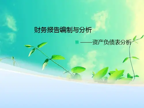 财务报告分析-资产负债表分析
