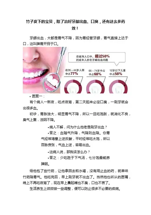 竹子皮下的宝贝，除了治好牙龈出血、口臭，还有这么多药效！