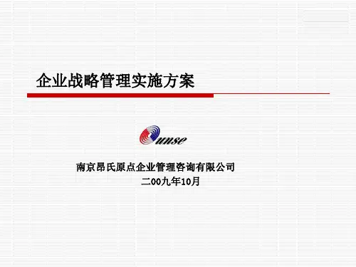 企业战略管理实施方案 共31页