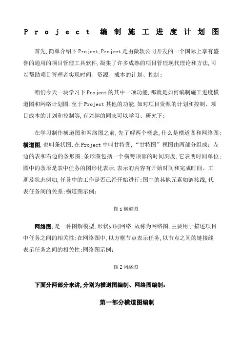 project施工进度计划编制教程