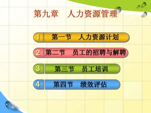 第九章 人力资源管理