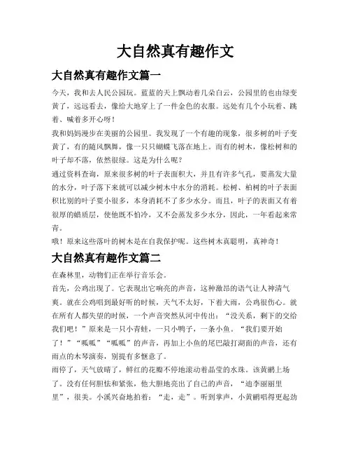 大自然真有趣 作文