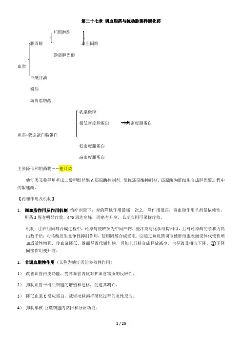 药理学重点最终版
