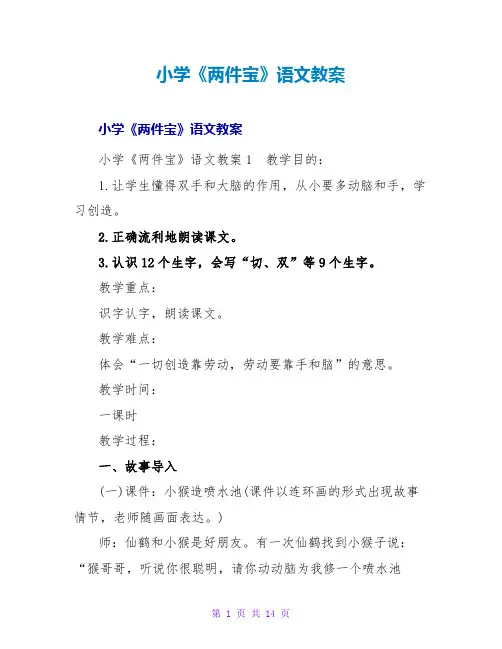 小学《两件宝》语文教案