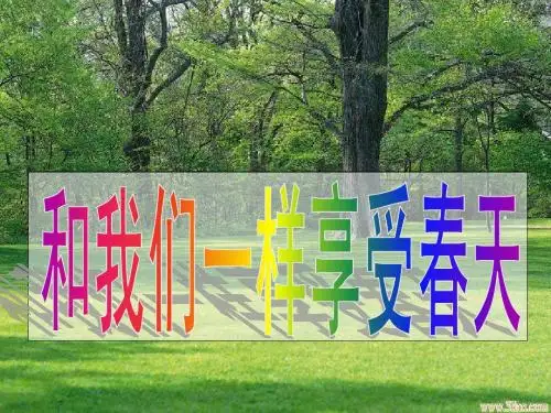 16、和我们一样享受春天(正稿)