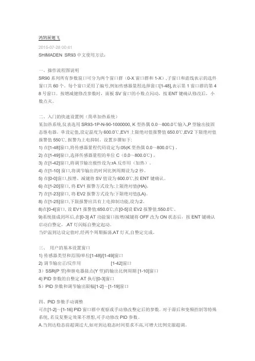 SR93中文说明书