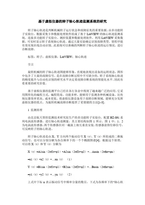 基于虚拟仪器的转子轴心轨迹监测系统的研究