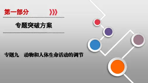 2020届高考生物二轮复习教学课件：第1部分 专题9动物和人体生命活动的调节(共74张PPT)