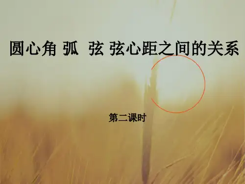 最新-中考数学最新课件圆心角 精品