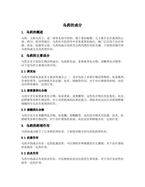 乌药的成分