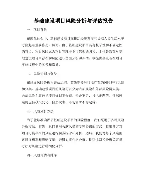 基础建设项目风险分析与评估报告