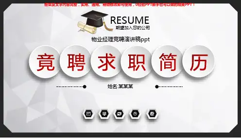 【实用】物业经理竞聘演讲稿ppt