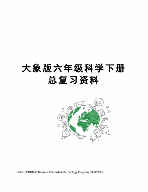 大象版六年级科学下册总复习资料