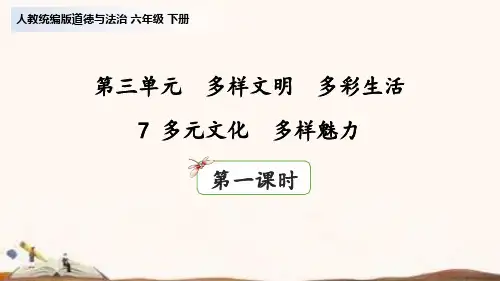 部编版六年级道德与法治下册第7课《多元文化  多样魅力》优质课件