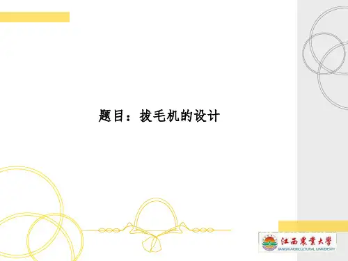 拔毛机设计答辩稿【精品ppt模板】