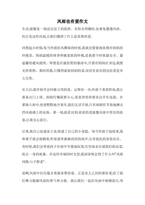风雨也有爱作文