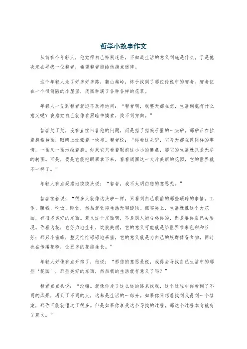 哲学小故事作文