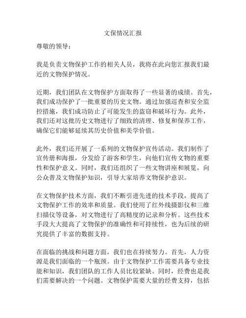 文保情况汇报