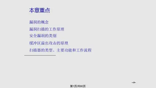 网络与内容安全漏洞扫描技术PPT课件