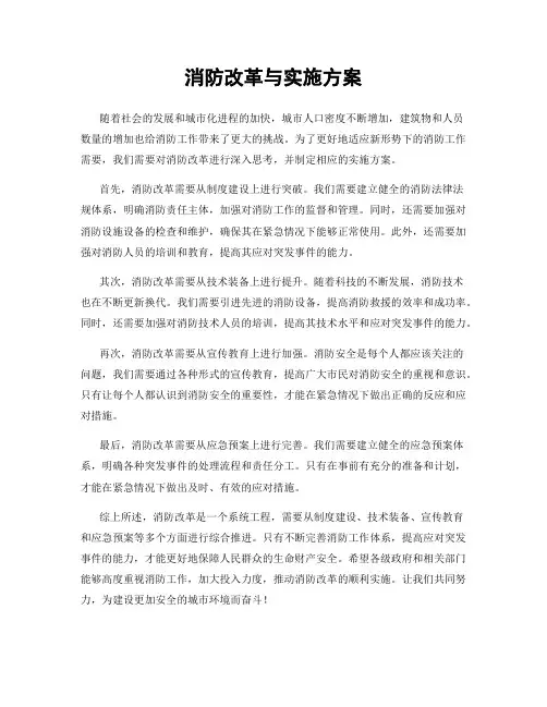 消防改革与实施方案