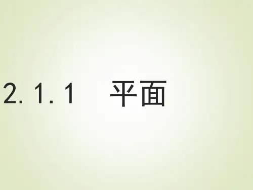 高一数学课件人教新课标：必修二2.1.1平面