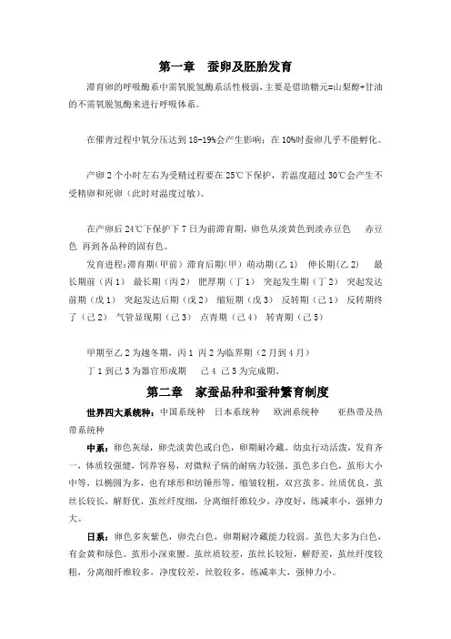 蚕种学要点