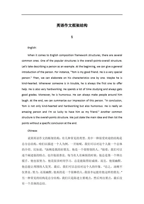 英语作文最佳框架结构