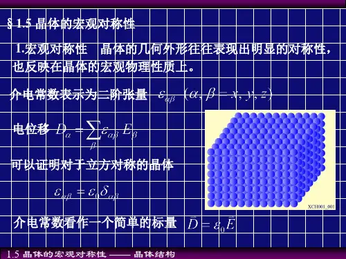 1.5 晶体的宏观对称性
