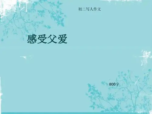 初二写人作文《感受父爱》800字(总10页PPT)