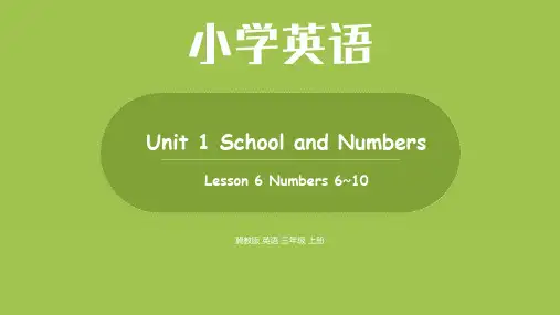 冀教版 英语三年级上册Unit 1Lesson6