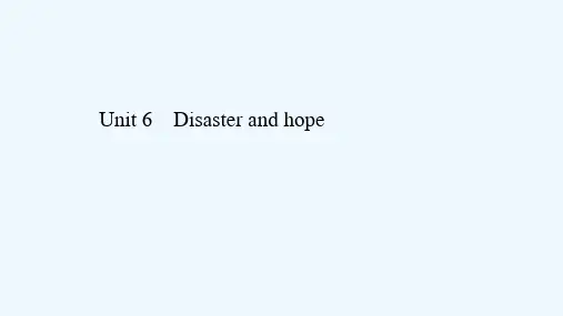 2020_2021学年新教材高中英语Unit6Disasterandhope课件外研版必修第三册20
