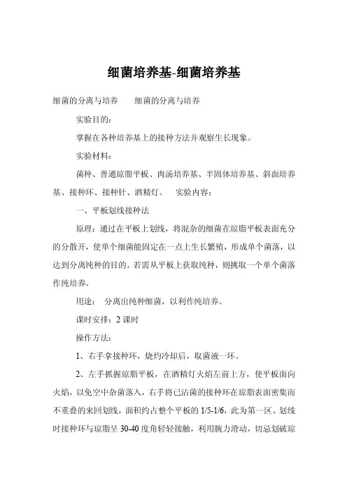 细菌培养基-细菌培养基