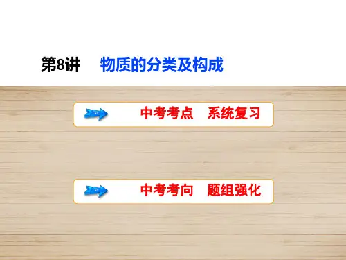中考化学复习课件 第8讲 物质的分类及构成(共50张PPT)