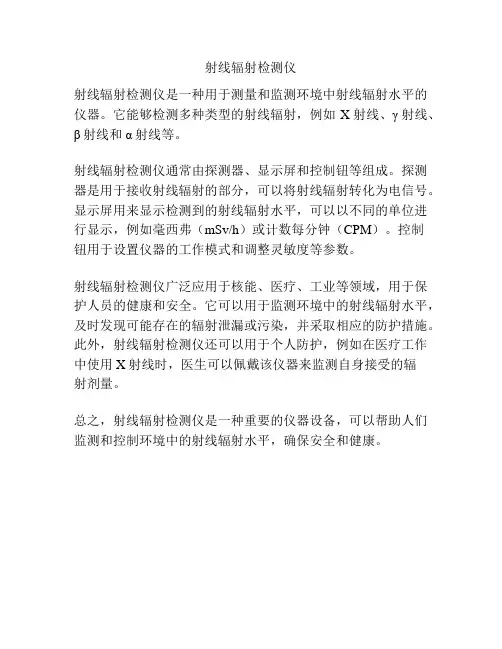 射线辐射检测仪