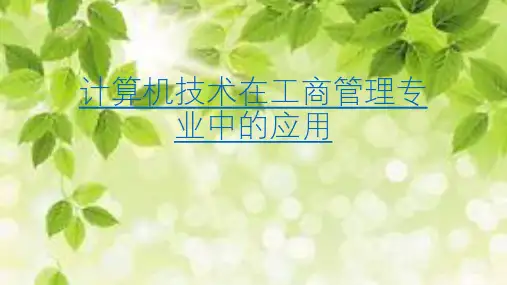 计算机技术在工商管理专业中的应用1