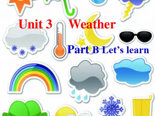 新人教版四年级英语下册- Unit 3 Weather Part B Let's Learn课件