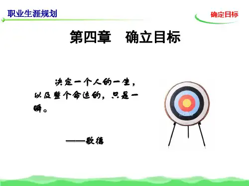 职业生涯规划确定目标