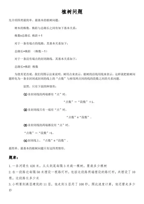小学奥数植树问题 (2)