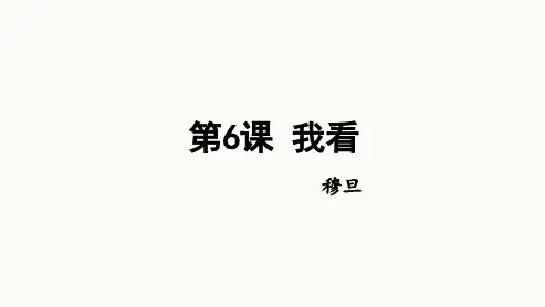 最新统编版语文九年级上册第6课《我看》课件(共18张PPT)