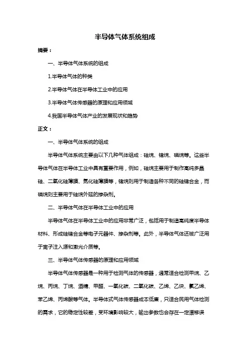 半导体气体系统组成