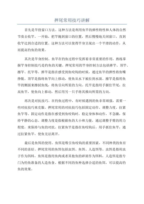 押尾常用技巧讲解
