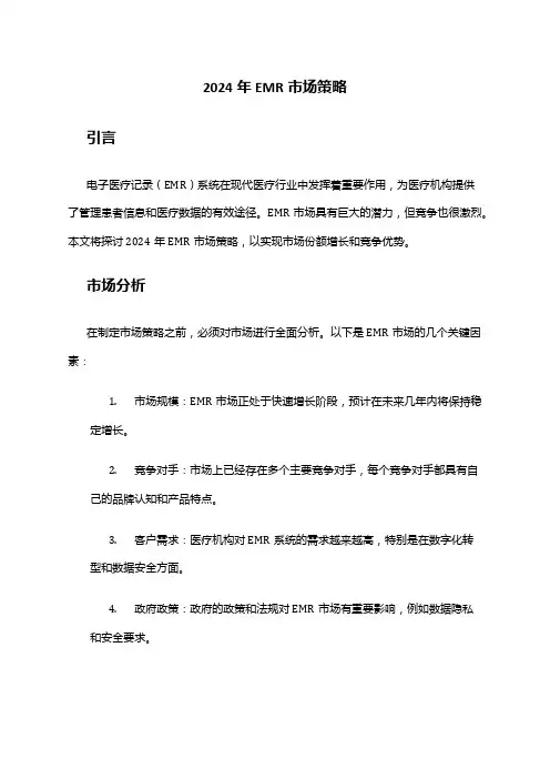 2024年EMR市场策略