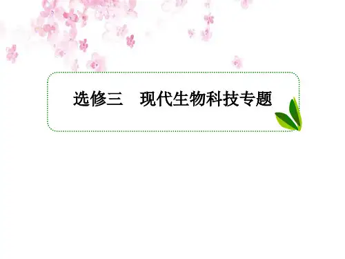 高考一轮生物复习课件(人教版)选修III专题二 细胞工程