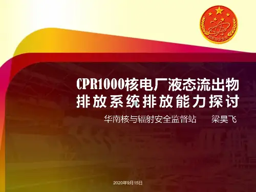 CPR1000核电厂液态流出物排放系统排放能力探讨10.17